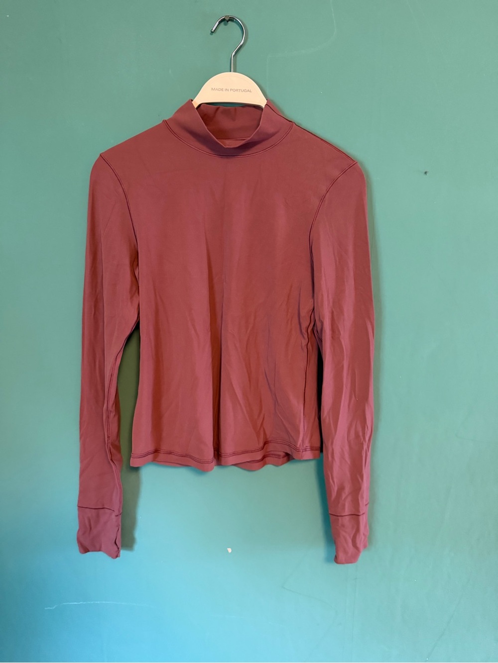 Aerie Long-Sleeve Mock Neck Top brown